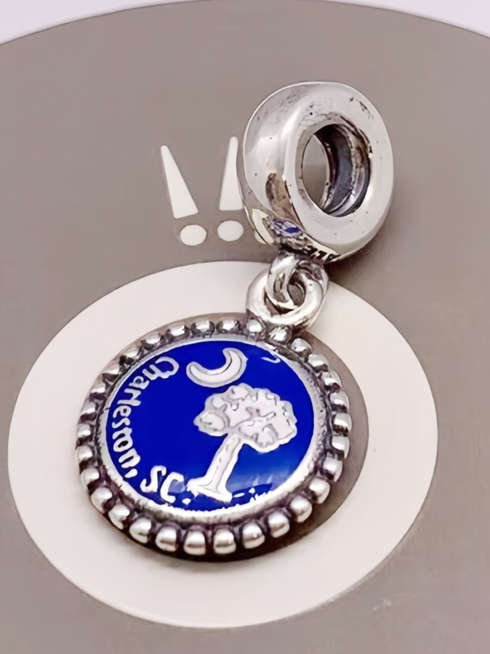 Pandora Charleston, SC Charm South Carolina Flag Pendant S925 Sterling silver